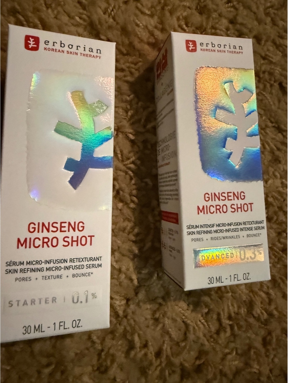 Erborian Lot of 2  micro shot beginner and advanced Korean